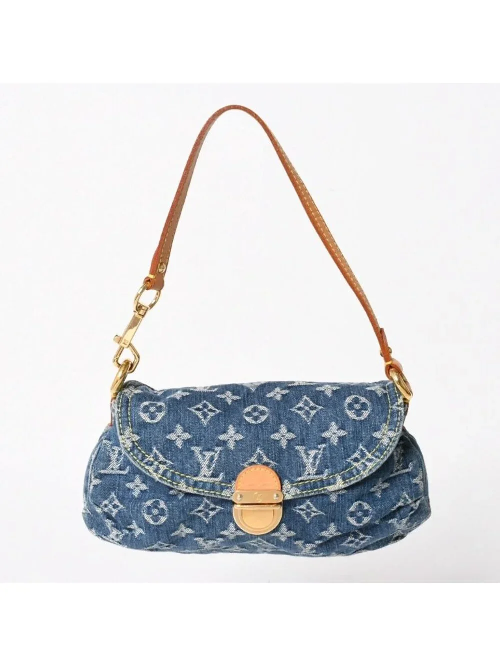 Louis Vuitton Mini Pleaty Bag Monogram Denim Indigo Blue